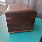 Black walnut wooden urn for ashes handcrafted Twilight Grove and True North models