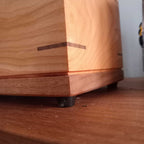 Elegant hardwood Memory Keepsake Box with brass hinges and felt lining for storing precious memories