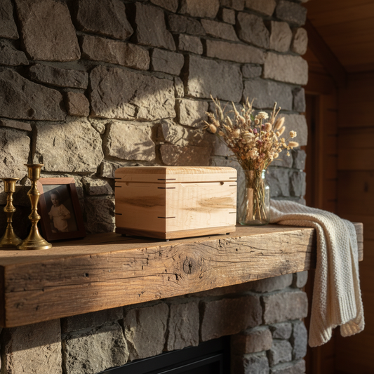Treasure Chest Urn -  Adult Cremation Urn with Separate Keepsake Compartment - Made In Canada