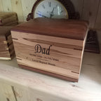 Personalized Custom Hardwood Urn For Ashes - Camelia Wooden Urn