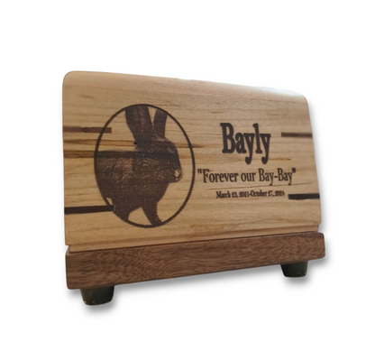 Paw Prints Woodbox Urn For Animal Ashes