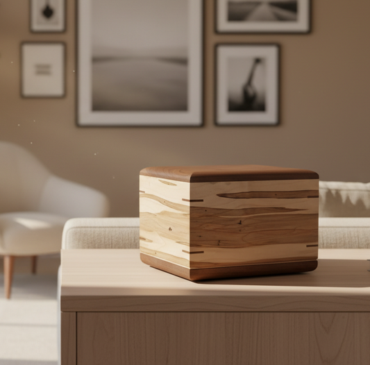 Camelia Urn - A Handcrafted Hardwood Sanctuary for your loved one