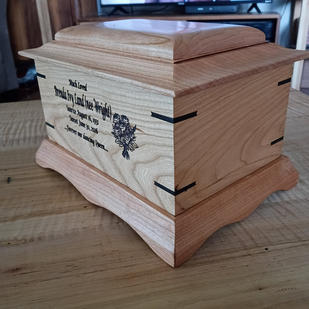 Traditional Handmade Memorial Urn For Cremation Ashes - The Ashwood Legacy Wooden Urn