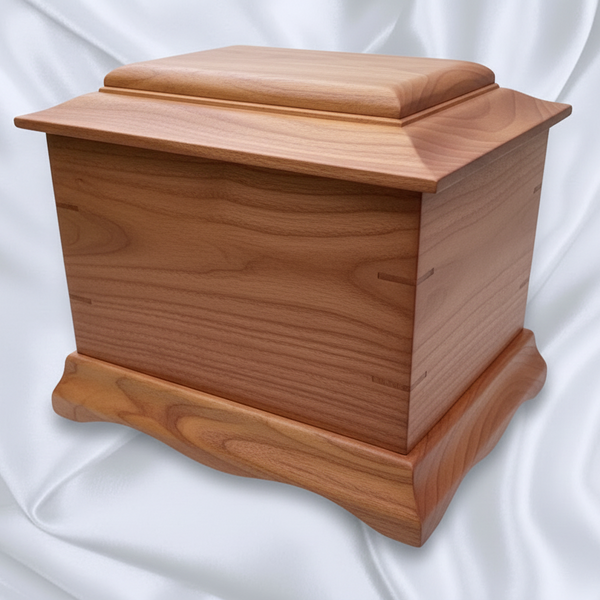 Traditional Handmade Memorial Urn For Cremation Ashes - The Ashwood Legacy Wooden Urn