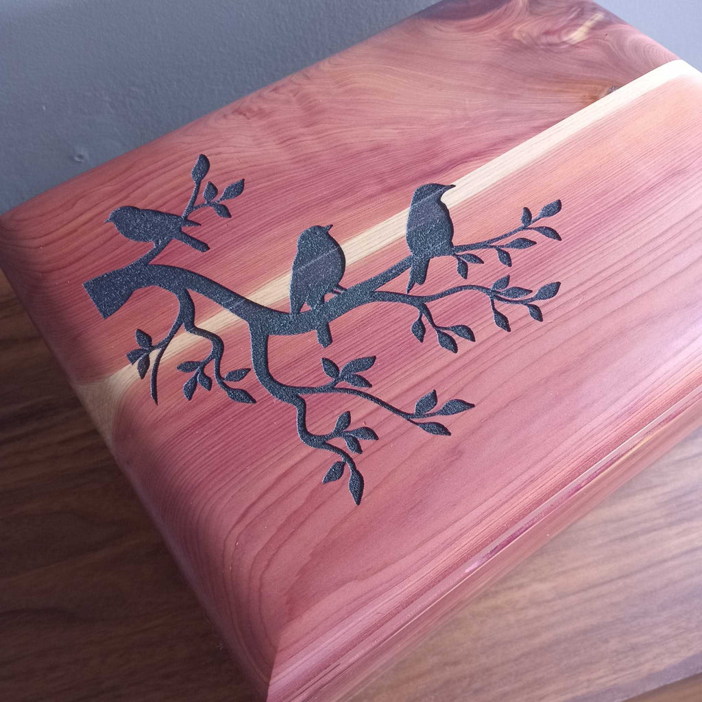 Elegant hardwood memory keepsake box handcrafted in Canada for storing treasured mementos