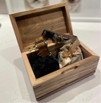 Handcrafted cremation urn for pets made of domestic hardwood with custom engraving options