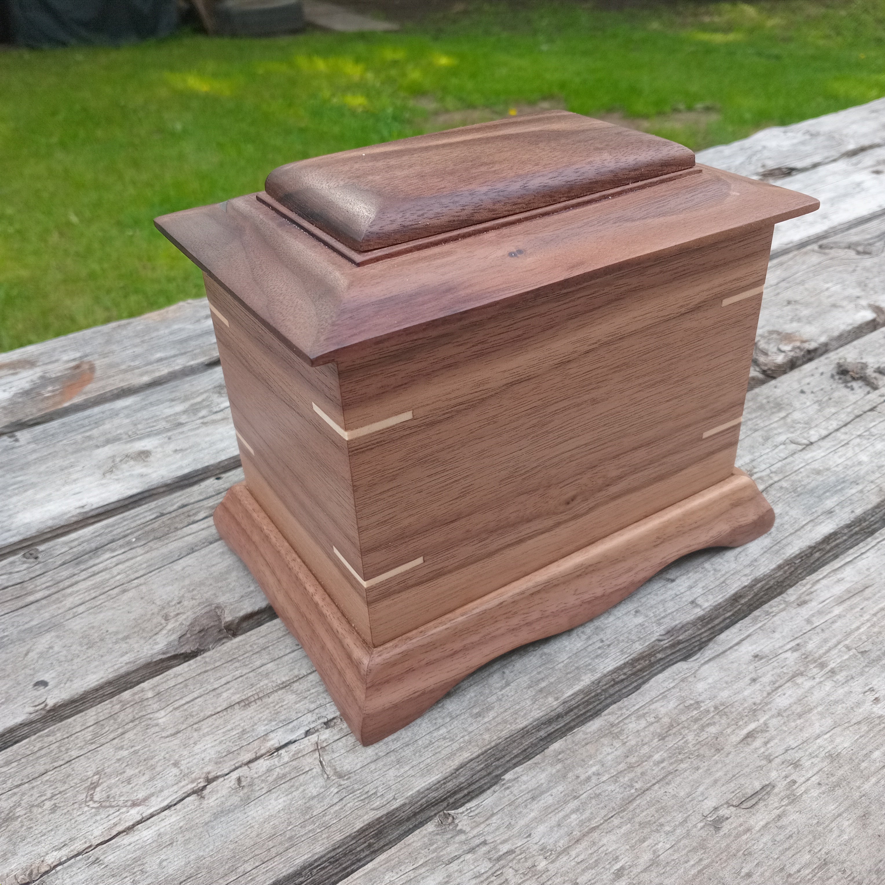 Traditional Handmade Memorial Urn For Cremation Ashes - The Ashwood Legacy Wooden Urn