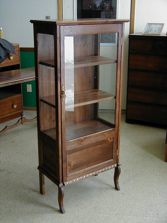 Custom Vintage Glass door display Cabinet.